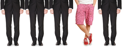Photo illustrating the analogy of standing out.
